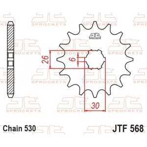 Standard Steel Motorcycle Sprocket JT Sprockets 530 Yamaha XS 650 17T image-0