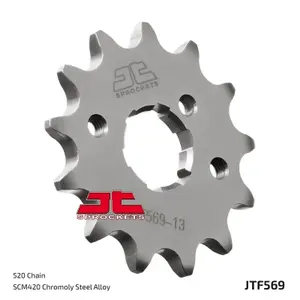 Standard Steel Motorcycle Sprocket JT Sprockets 520 Yamaha YZ 490 / Kawasaki KX 500 (KX500D) 15T image-1