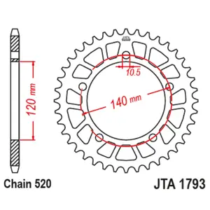 Standard Motorcycle Sprocket - 520 JT Sprockets image-2