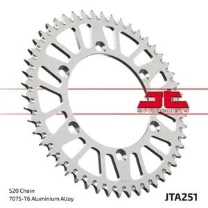 Motorcycle crown JT Sprockets 520 Fantic XX 125 image-1