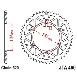 Motorcycle crown JT Sprockets Kawasaki KX 125 (KX125E) [125]/Kawasaki KX 125 (KX125D) [125]/Kawasaki KX 125 (KX125F) [125] image-0