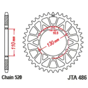 Motorcycle crown JT Sprockets Kawasaki Ninja 250 R (EX250K) [250]/Kawasaki Ninja 250 R SPECIAL EDITION (EX250K) [250] image-2