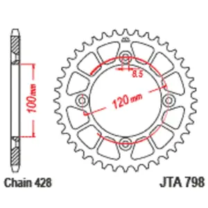 Motorcycle crown JT Sprockets Yamaha YZ 85 (CB04) [85]/Yamaha YZ 85 (CB09) [85]/Yamaha YZ 85 LW BIG WHEELS 19/16 (CB05) [85] image-0