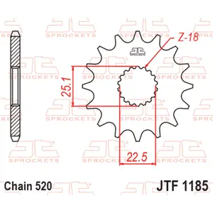 Motorcycle sprocket JT Sprockets Triumph Bonneville 900 T100 ABS [900]/Triumph Bonneville 900 T100 BLACK ABS [900]/Triumph STREET CUP 900 EFI ABS [900] image-0