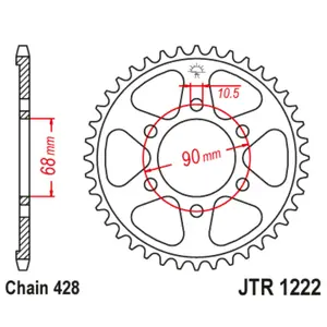Motorcycle crown JT Sprockets Honda CB 125 R NEO SPORT CAFE ABS [125]/Honda CB 125 R [125] image-2