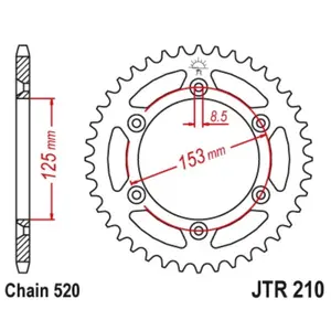 Motorcycle crown JT Sprockets BETA RR 250 2T ENDURO [250]/BETA RR 300 2T ENDURO [300]/BETA RR 350 4T ENDURO EFI [350] image-0