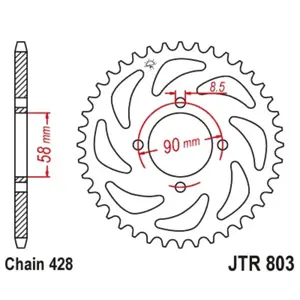 Motorcycle crown JT Sprockets Suzuki GSX-R 125 ABS SPECIAL EDITION [125]/Suzuki GSX-R 125 ABS [125]/Suzuki GSX-S 125 ABS [125] image-2