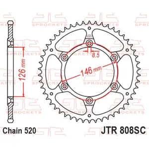 Motorcycle crown JT Sprockets Suzuki DR-Z 400 E [400] image-0