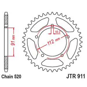 Motorcycle crown JT Sprockets ZONTES 125 ROADSTER U125 R [125]/ZONTES 125 SCRAMBLER X [125]/ZONTES 125 URBAN [125] image-0