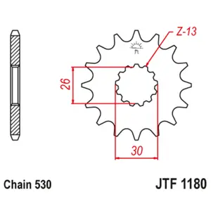 Motorcycle sprocket JT Sprockets Triumph Speed Triple 1050 ABS [1050]/Triumph Speed Triple 1050 R ABS [1050]/Triumph Speed Triple 1050 RS [1050] image-0