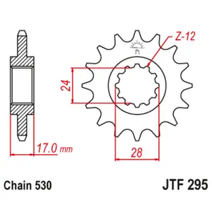 Motorcycle sprocket JT Sprockets Honda CBR 500 F (PC20) [500]/Honda CBR 600 F (PC19) [600]/Honda CBR 600 F (PC23) [600] image-0