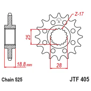 Motorcycle sprocket JT Sprockets BMW F 800 R ABS (0B54) [800]/BMW F 800 R (0217) [800]/BMW F 800 R ABS (0217) [800] image-0
