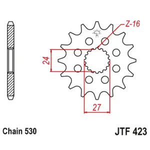 Motorcycle sprocket JT Sprockets 530 Kawasaki/Suzuki image-0