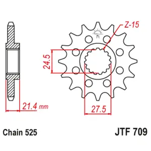 Motorcycle sprocket JT Sprockets Aprilia SHIVER 900 [900]/Aprilia DORSODURO 900 [900]/Aprilia DORSODURO 750 [750] image-0