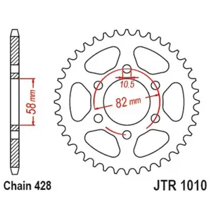 Steel Motorcycle Crown JT Sprockets 428 image-0