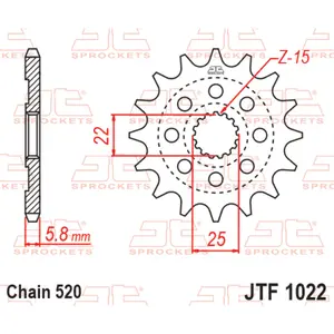 Motorcycle sprocket JT Sprockets ROYAL ENFIELD METEOR 350 [350]/ROYAL ENFIELD CLASSIC 350 [350]/ROYAL ENFIELD HNTR 350 [350] image-0