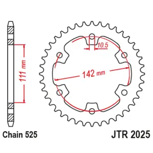 Motorcycle crown JT Sprockets ROYAL ENFIELD INTERCEPTOR 650 [650]/ROYAL ENFIELD CONTINENTAL GT 650 [650]/ image-0