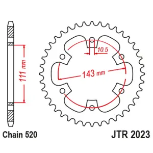 Motorcycle crown JT Sprockets ROYAL ENFIELD METEOR 350 [350]/ROYAL ENFIELD CLASSIC 350 [350]/ROYAL ENFIELD HNTR 350 [350] image-0