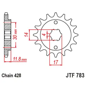 Motorcycle sprocket JT Sprockets BENELLI TORNADO NAKED T 125 [125]/BENELLI BN 125 [125] image-0