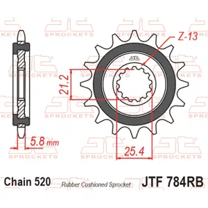 Motorcycle sprocket JT Sprockets BENELLI TRK 702 [700]/BENELLI TRK 702 X [700]/CF MOTO 700 CL-X [700] image-0