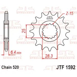 Motorcycle sprocket JT Sprockets Yamaha YFM 700 RAPTOR SPECIAL EDITION 2WD [700] image-0