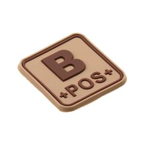 Square rubber badge JTG Bloodtype B+ image-2