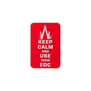 Rubberen badge JTG Keep Calm EDC