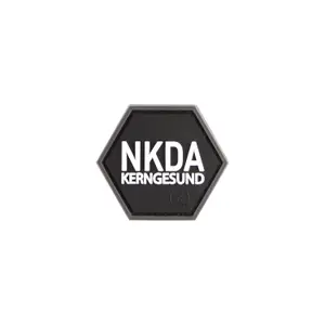 Rubber badge JTG NKDA Kerngesund Hexagon image-0