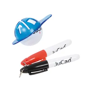 Marqueurs avec 2 crayons et un pochoir pour le marquage de balles JuCad image-0