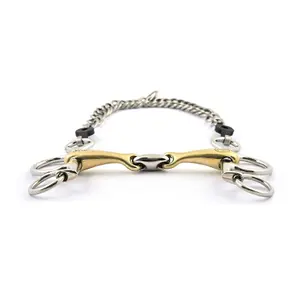 Pelham Bit for Horse with Locked Double Joint Jump'In image-0