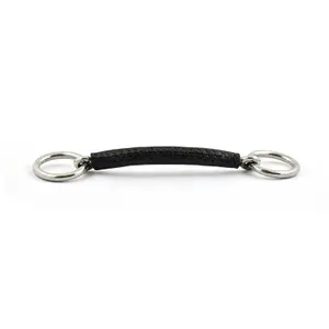 Leather Covered Straight Bit for Horse Jump'In image-0