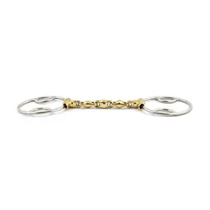 Double Jointed Pelham Bit with Three Effects and Large Rings Jump'In image-0