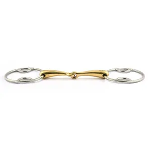 Mors doble bridas para caballo triple efecto anillos grandes Jump'In image-0