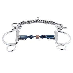 Mouthpiece with Chain for Horse with Copper Rings Jump'In Felipe image-0