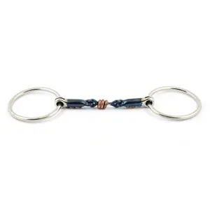 Double snaffle bits for horses Jump'In Blue Steel image-0
