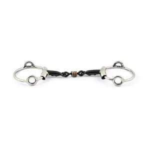 Mors releveur voor paard met dubbele breuk Jump'In Blue Steel