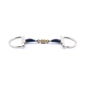 Double Jointed Copper Ring Olive Bit for Horse Jump'In image-0