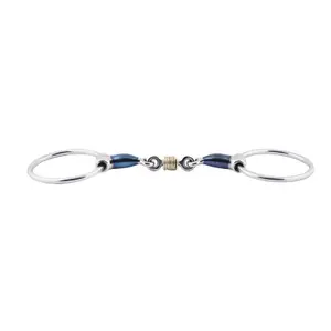 Double Bridle Bits for Horses with Copper Rings Jump'In image-0