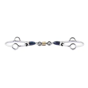 Mors sollevatore per cavallo doppia frizione con anelli in ottone Jump'In