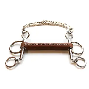 Pelham Leather Round Bit Jump'In image-0