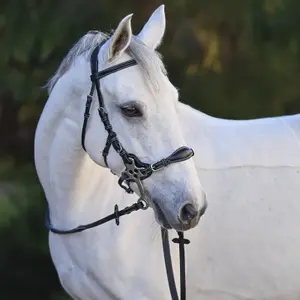 Anatomisk bidløs hovedtøj til hest Jump'In Hackamore Origin image-1