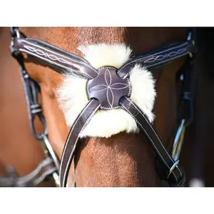 Anatomical crossed noseband riding bridle Jump'In Wednesday image-1