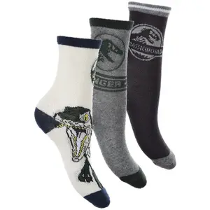Assorted children's socks, sizes 23 to 24 Jurassic World (x3) image-0