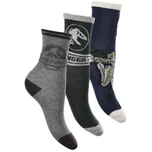 Assorted children's socks, sizes 23 to 24 Jurassic World (x3) image-1