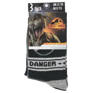 Assorted children's socks, sizes 23 to 24 Jurassic World (x3) image-2