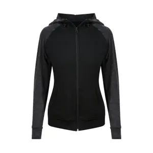 Kontrasterende zip sweatshirt til kvinder Just Cool Zoodie