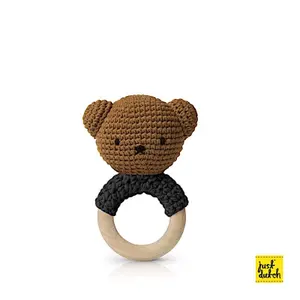 Miffy teether eco-cotton rattle Just Dutch