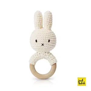 Miffy teether eco-cotton rattle Just Dutch