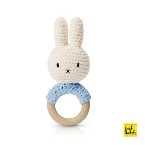 Miffy teether eco-cotton rattle Just Dutch