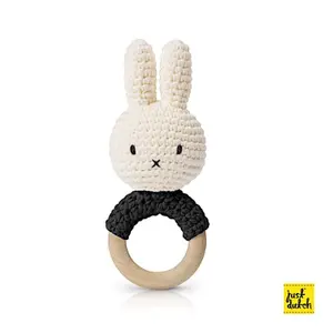 Miffy teether eco-cotton rattle Just Dutch image-0